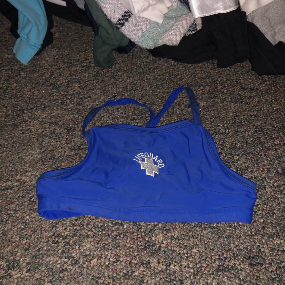 lifeguarding bikini top